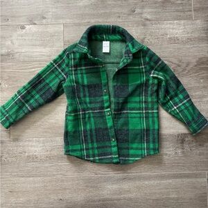 Green Plaid toddler Shirt